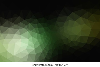 Dark green polygonal illustration, which consist of triangles. Geometric background in Origami style with gradient. Triangular design for your business.