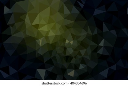 Dark green polygonal illustration, which consist of triangles. Geometric background in Origami style with gradient. Triangular design for your business.