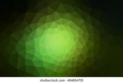 Dark green polygonal illustration, which consist of triangles. Geometric background in Origami style with gradient. Triangular design for your business.