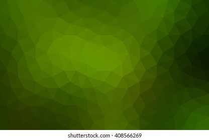 Dark green polygonal illustration, which consist of triangles. Geometric background in Origami style with gradient. Triangular design for your business.