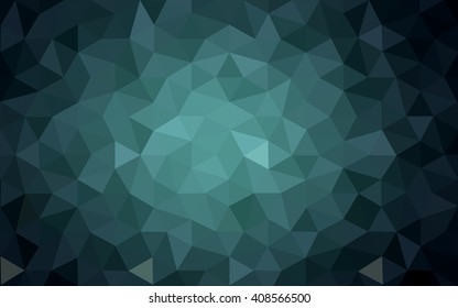 Dark green polygonal illustration, which consist of triangles. Geometric background in Origami style with gradient. Triangular design for your business.
