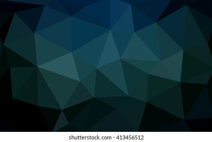 Dark green polygonal illustration, which consist of triangles. Triangular design for your business. Geometric background in Origami style with gradient.