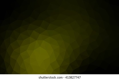 Dark green polygonal illustration, which consist of triangles. Geometric background in Origami style with gradient. Triangular design for your business.