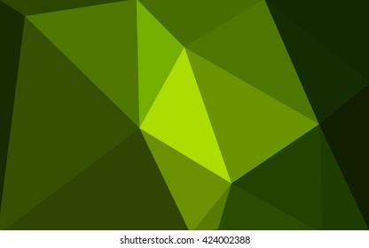 Dark green polygonal illustration, which consist of triangles. Geometric background in Origami style with gradient. Triangular design for your business.