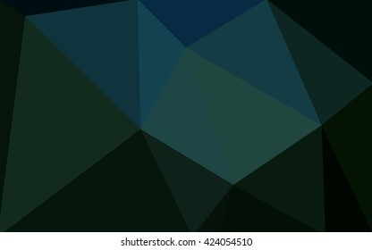 Dark green polygonal illustration, which consist of triangles. Geometric background in Origami style with gradient. Triangular design for your business.