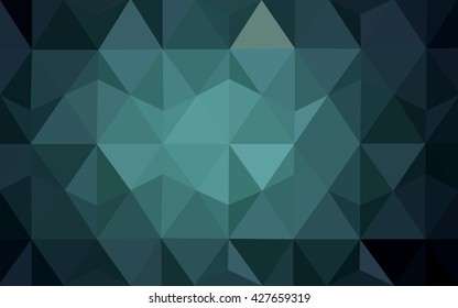 Dark green polygonal illustration, which consist of triangles. Geometric background in Origami style with gradient. Triangular design for your business.