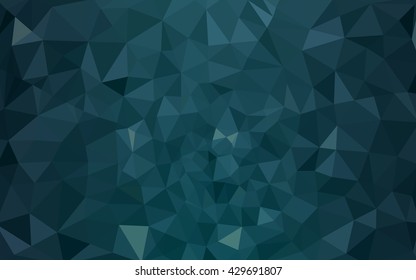 Dark green polygonal illustration, which consist of triangles. Geometric background in Origami style with gradient. Triangular design for your business.