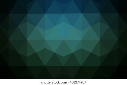 Dark green polygonal illustration, which consist of triangles. Geometric background in Origami style with gradient. Triangular design for your business.