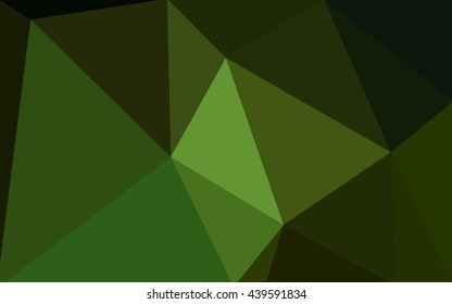 Dark green polygonal illustration, which consist of triangles. Geometric background in Origami style with gradient. Triangular design for your business.
