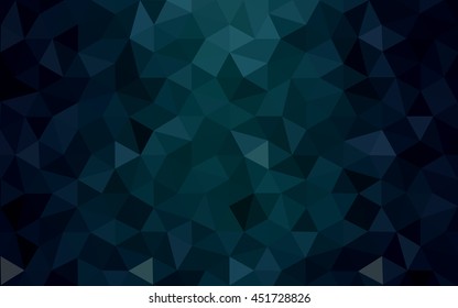 Dark green polygonal illustration, which consist of triangles. Geometric background in Origami style with gradient. Triangular design for your business.