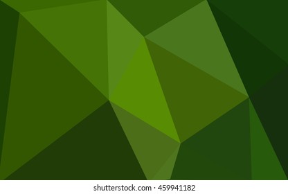 Dark green polygonal illustration, which consist of triangles. Geometric background in Origami style with gradient. Triangular design for your business.