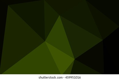 Dark green polygonal illustration, which consist of triangles. Geometric background in Origami style with gradient. Triangular design for your business.