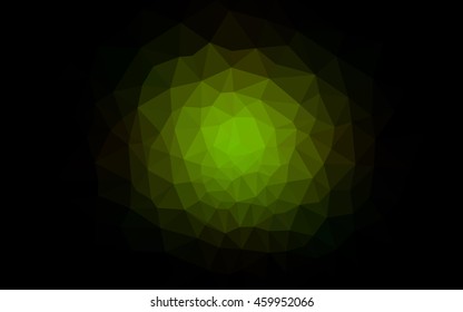 Dark green polygonal illustration, which consist of triangles. Geometric background in Origami style with gradient. Triangular design for your business.
