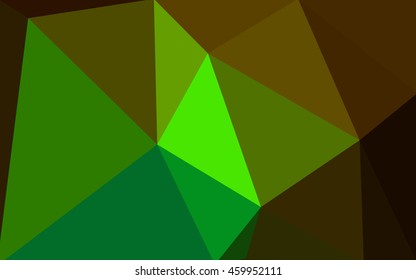 Dark green polygonal illustration, which consist of triangles. Geometric background in Origami style with gradient. Triangular design for your business.
