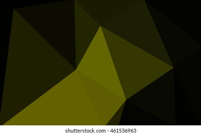 Dark green polygonal illustration, which consist of triangles. Geometric background in Origami style with gradient. Triangular design for your business.