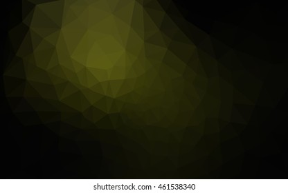 Dark green polygonal illustration, which consist of triangles. Geometric background in Origami style with gradient. Triangular design for your business.