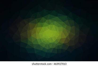 Dark green polygonal illustration, which consist of triangles. Geometric background in Origami style with gradient. Triangular design for your business.