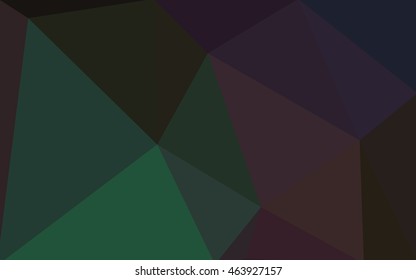 Dark green polygonal illustration, which consist of triangles. Geometric background in Origami style with gradient. Triangular design for your business.