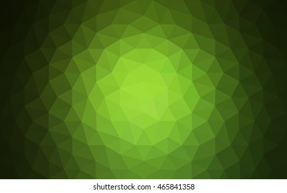 Dark green polygonal illustration, which consist of triangles. Geometric background in Origami style with gradient. Triangular design for your business.