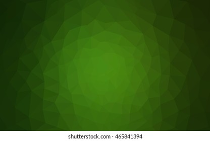 Dark green polygonal illustration, which consist of triangles. Geometric background in Origami style with gradient. Triangular design for your business.