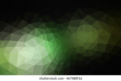 Dark green polygonal illustration, which consist of triangles. Geometric background in Origami style with gradient. Triangular design for your business.