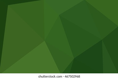 Dark green polygonal illustration, which consist of triangles. Geometric background in Origami style with gradient. Triangular design for your business.