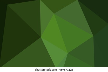 Dark green polygonal illustration, which consist of triangles. Geometric background in Origami style with gradient. Triangular design for your business.