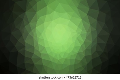 Dark green polygonal illustration, which consist of triangles. Geometric background in Origami style with gradient. Triangular design for your business.