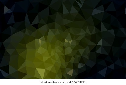 Dark green polygonal illustration, which consist of triangles. Geometric background in Origami style with gradient. Triangular design for your business.