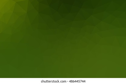 Dark green polygonal illustration, which consist of triangles. Geometric background in Origami style with gradient. Triangular design for your business.