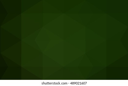 Dark green polygonal illustration, which consist of triangles. Geometric background in Origami style with gradient. Triangular design for your business.