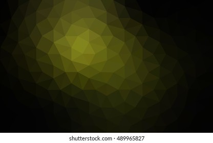 Dark green polygonal illustration, which consist of triangles. Geometric background in Origami style with gradient. Triangular design for your business.