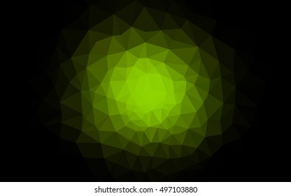 Dark green polygonal illustration, which consist of triangles. Geometric background in Origami style with gradient. Triangular design for your business.
