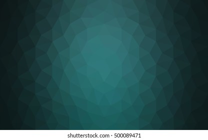 Dark green polygonal illustration, which consist of triangles. Geometric background in Origami style with gradient. Triangular design for your business.