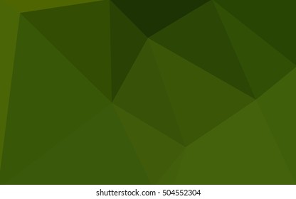 Dark green polygonal illustration, which consist of triangles. Geometric background in Origami style with gradient. Triangular design for your business.