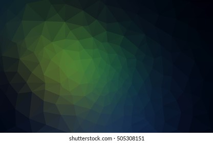 Dark green polygonal illustration, which consist of triangles. Geometric background in Origami style with gradient. Triangular design for your business.