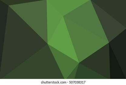 Dark green polygonal illustration, which consist of triangles. Geometric background in Origami style with gradient. Triangular design for your business.