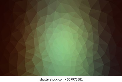 Dark green polygonal illustration, which consist of triangles. Geometric background in Origami style with gradient. Triangular design for your business.