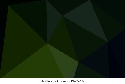 Dark green polygonal illustration, which consist of triangles. Geometric background in Origami style with gradient. Triangular design for your business.