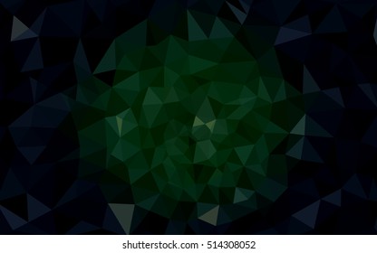 Dark green polygonal illustration, which consist of triangles. Geometric background in Origami style with gradient. Triangular design for your business.