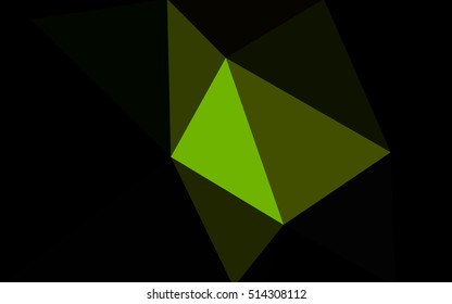 Dark green polygonal illustration, which consist of triangles. Geometric background in Origami style with gradient. Triangular design for your business.