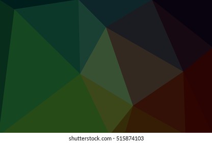Dark green polygonal illustration, which consist of triangles. Geometric background in Origami style with gradient. Triangular design for your business.
