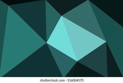Dark green polygonal illustration, which consist of triangles. Geometric background in Origami style with gradient. Triangular design for your business.
