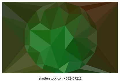 Dark Green polygonal illustration, which consist of triangles. Triangular pattern for your business design. Geometric background in Origami style with gradient. 
