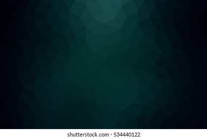 Dark green polygonal illustration, which consist of triangles. Geometric background in Origami style with gradient. Triangular design for your business.
