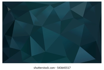 Dark Green polygonal illustration, which consist of triangles. Triangular design for your business. Creative geometric background in Origami style with gradient