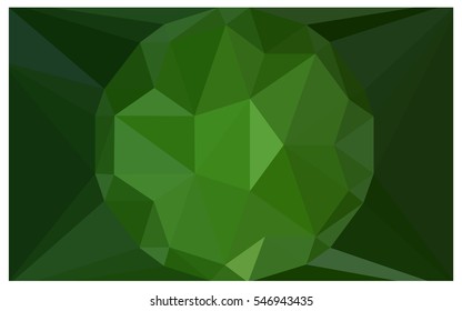 Dark Green polygonal illustration, which consist of triangles. Triangular design for your business. Creative geometric background in Origami style with gradient