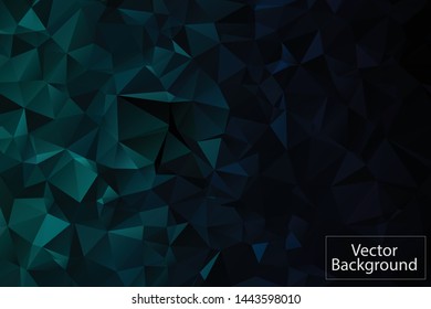Dark green polygonal mosaic background vector