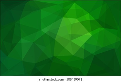 Dark green polygonal template. An elegant bright illustration with gradient. The best triangular design for your business.