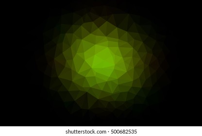 Dark green polygonal template. A vague abstract illustration with gradient. The polygonal design can be used for your web site.
